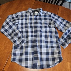 Classic Blue Checkered Men's Casual Shirt